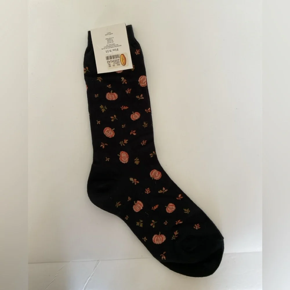 Talbots Pumpkin Fall Trouser Socks NWT